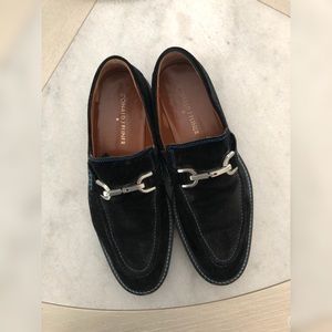 Donald J. Pliner Black Suede Loafers